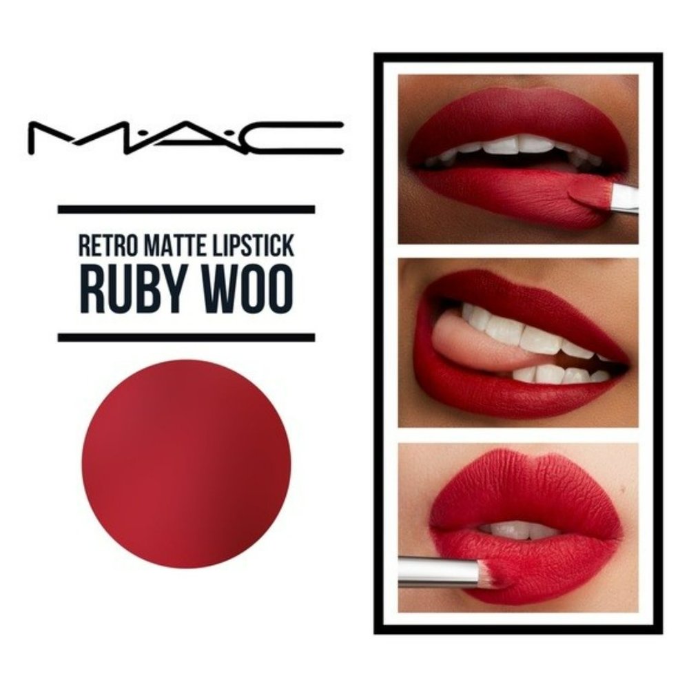 💄💋 NIB Full Size MAC Cosmetics Retro Matte Lipstick: Ruby Woo RED Shade - NEW
